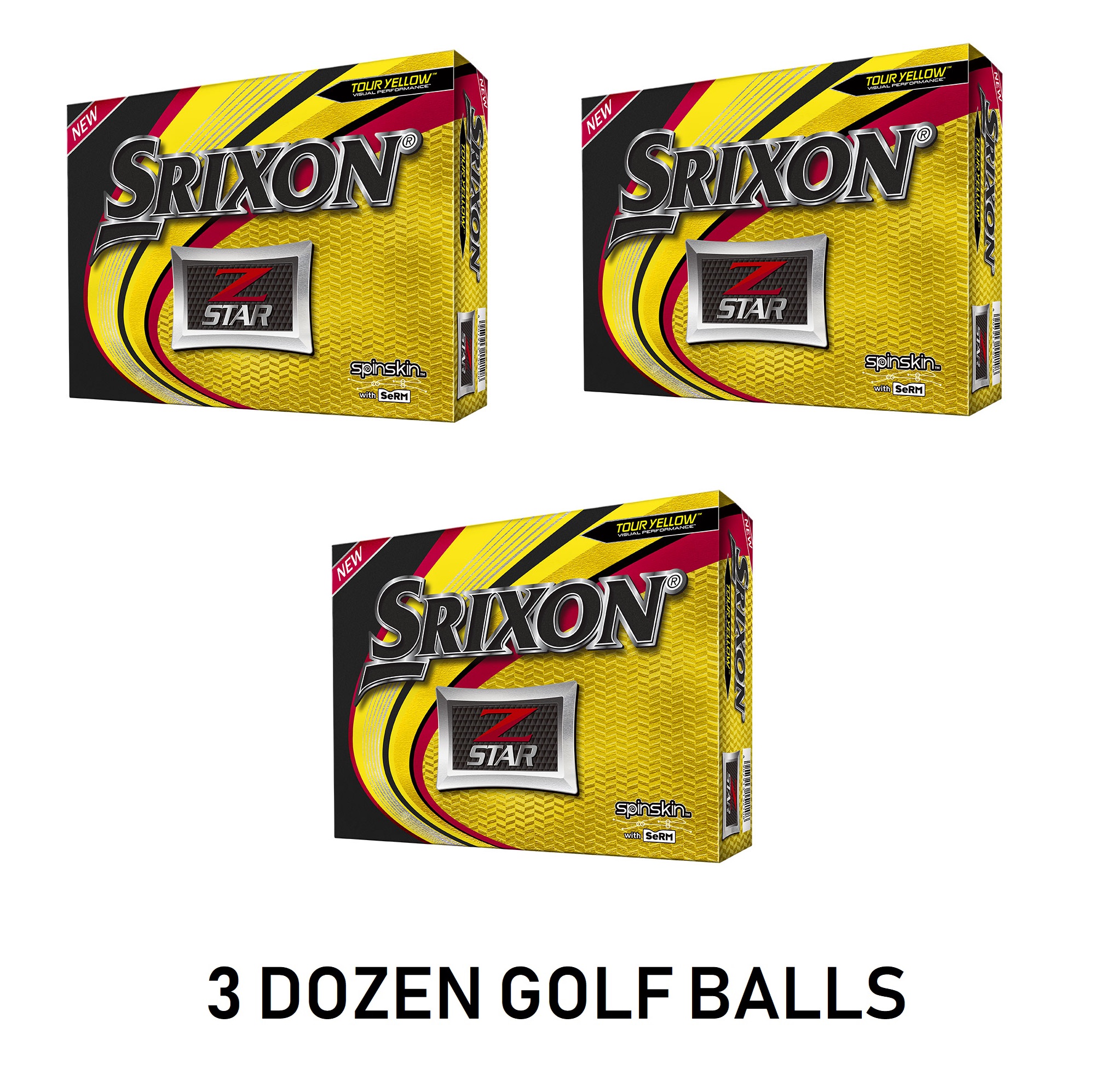 Srixon Golf Z Star 6 Tour Yellow Golf Balls 3 Dozen NEW 2019 eBay